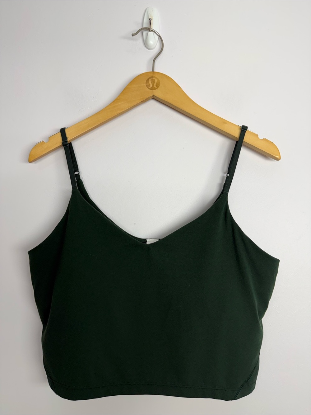 188: Lululemon Align Cropped Cami Tank Top A/B Cup Legacy Green Sz 14